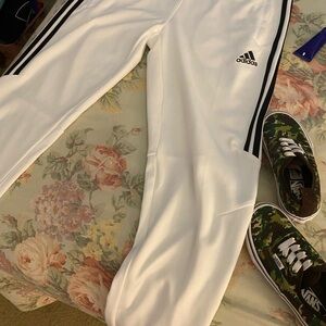 Adidas large white pants.   Like new.   EXCELLENT Condition